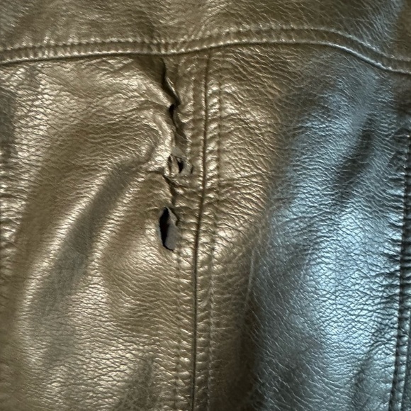 Blank NYC Dark Gray Faux Leather Moto Biker Jacket Size XS Nordstrom Zipper - Picture 13 of 13